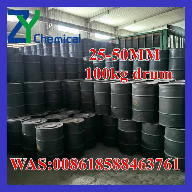 Calcium carbide stone packed in 100kg iron drums for export supply